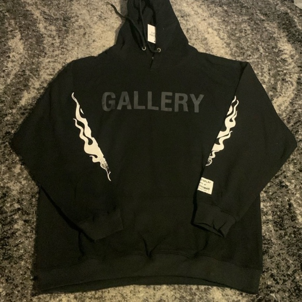 Gallery Dept Flames DEPT. Black Pullover Hoodie Men’s Size Large